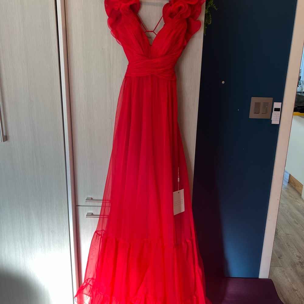 Mac Duggal Red Prom Dress